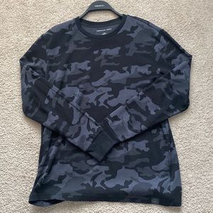 American Eagle Black Camo Shirt